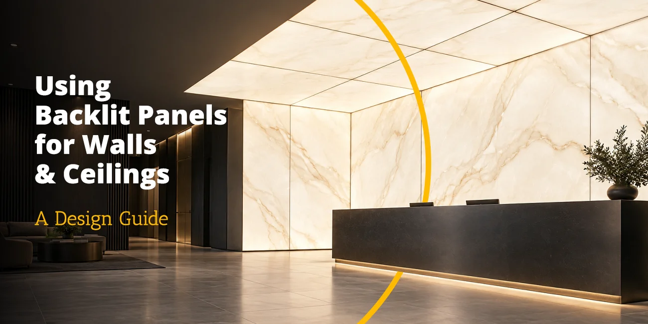 Backlit wall panels forming a seamless illuminated feature wall